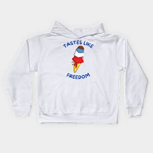 Taste like freedom cute ice cream funny 4th of july Kids Hoodie